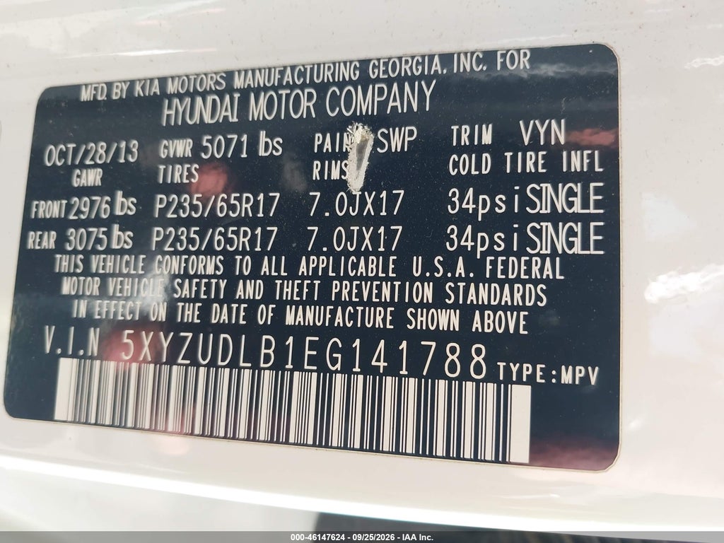 2014 Hyundai Santa FE Sport 2.4L photo 9