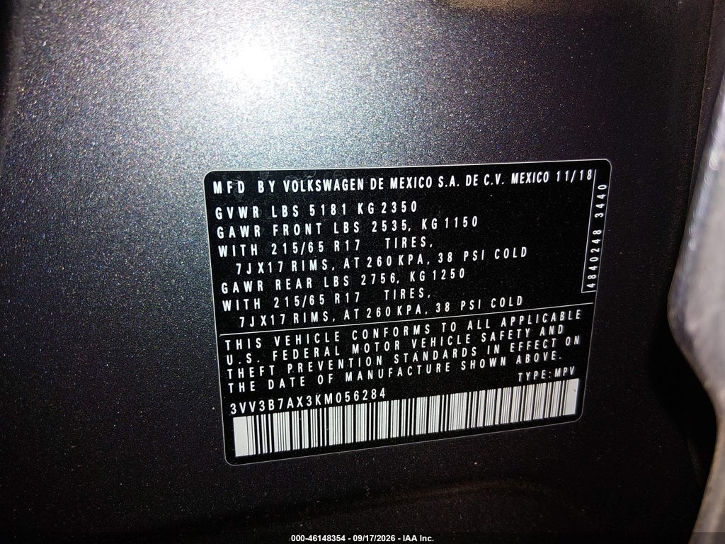 2019 Volkswagen Tiguan 2.0T SE/2.0T SEL/2.0T SEL R-Line/2.0T SEL R-Line Black photo 9