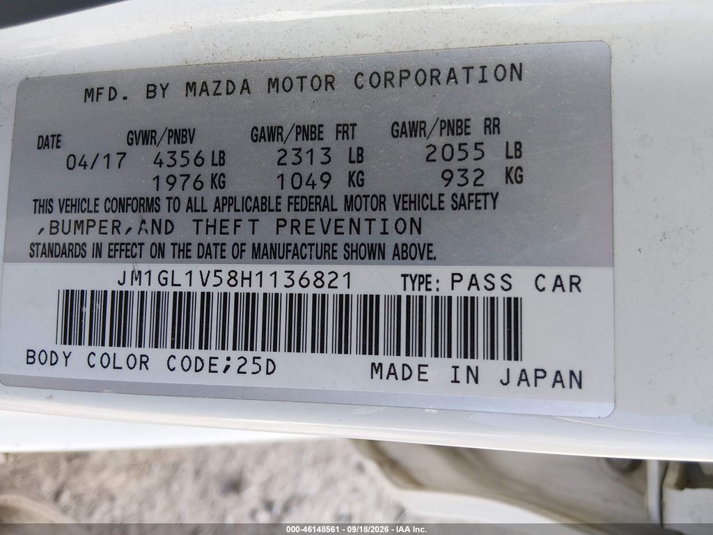 2017 Mazda MAZDA6 Touring photo 9