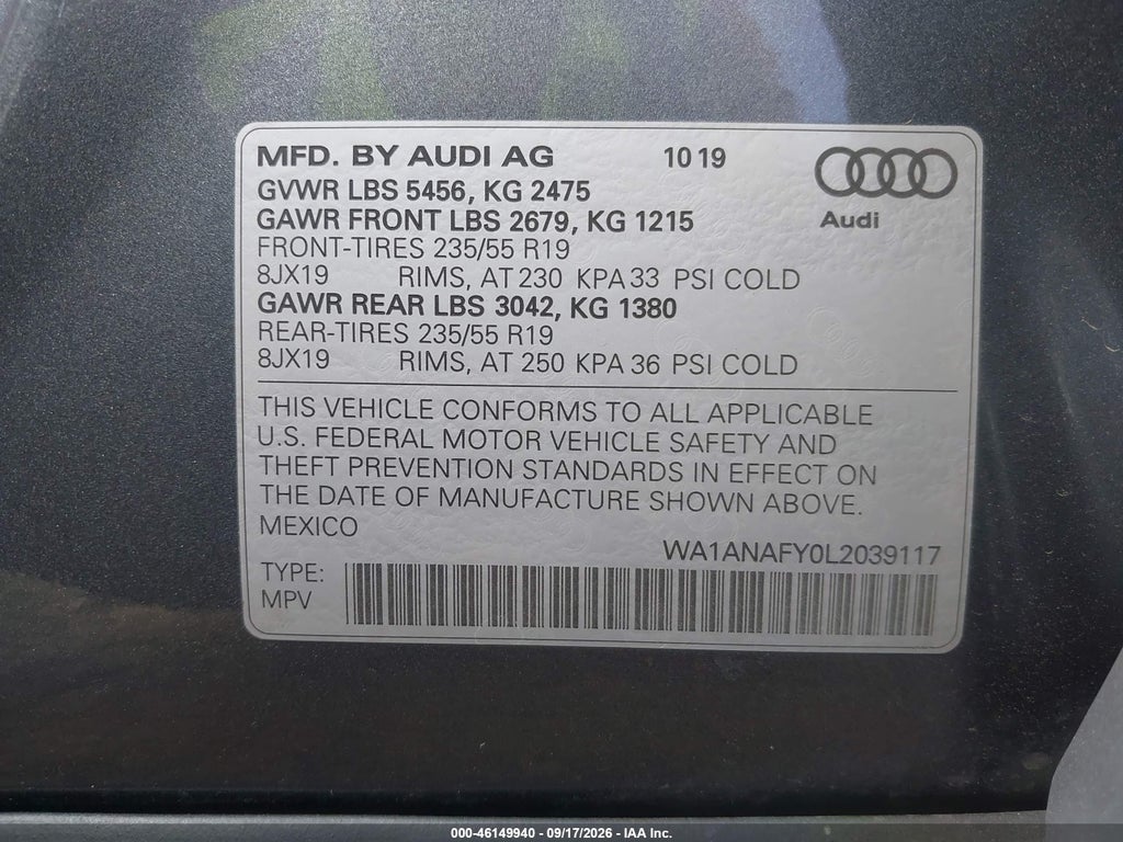 2020 Audi Q5 Premium 45 Tfsi Quattro S Tronic photo 9