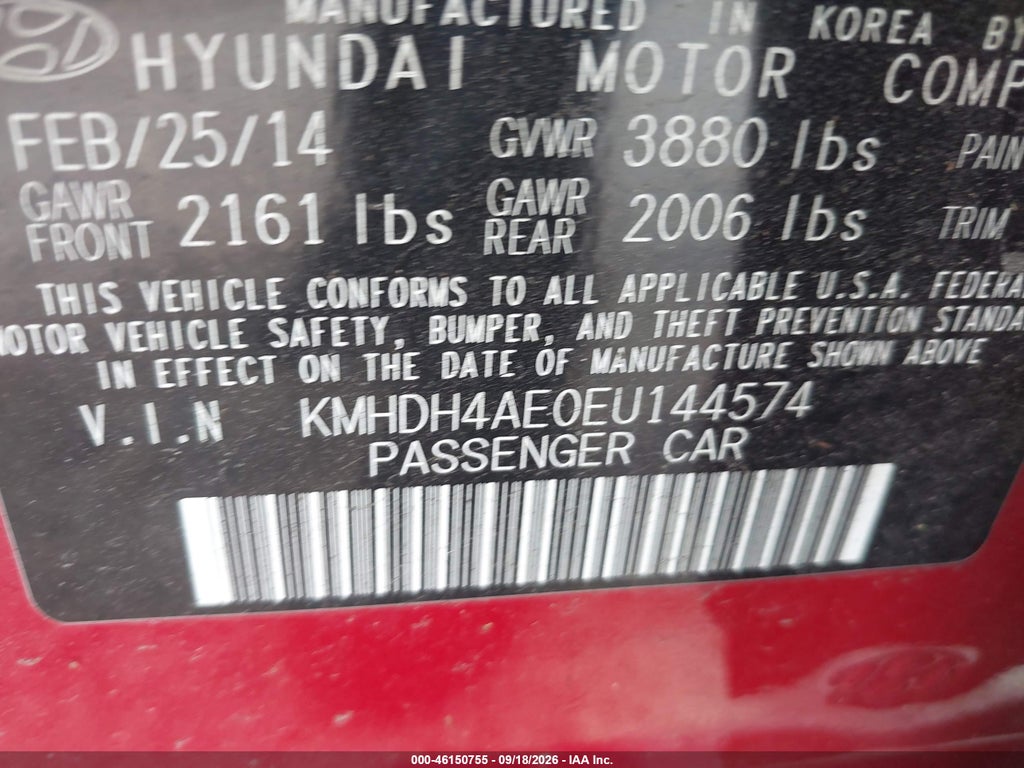 2014 Hyundai Elantra SE photo 9