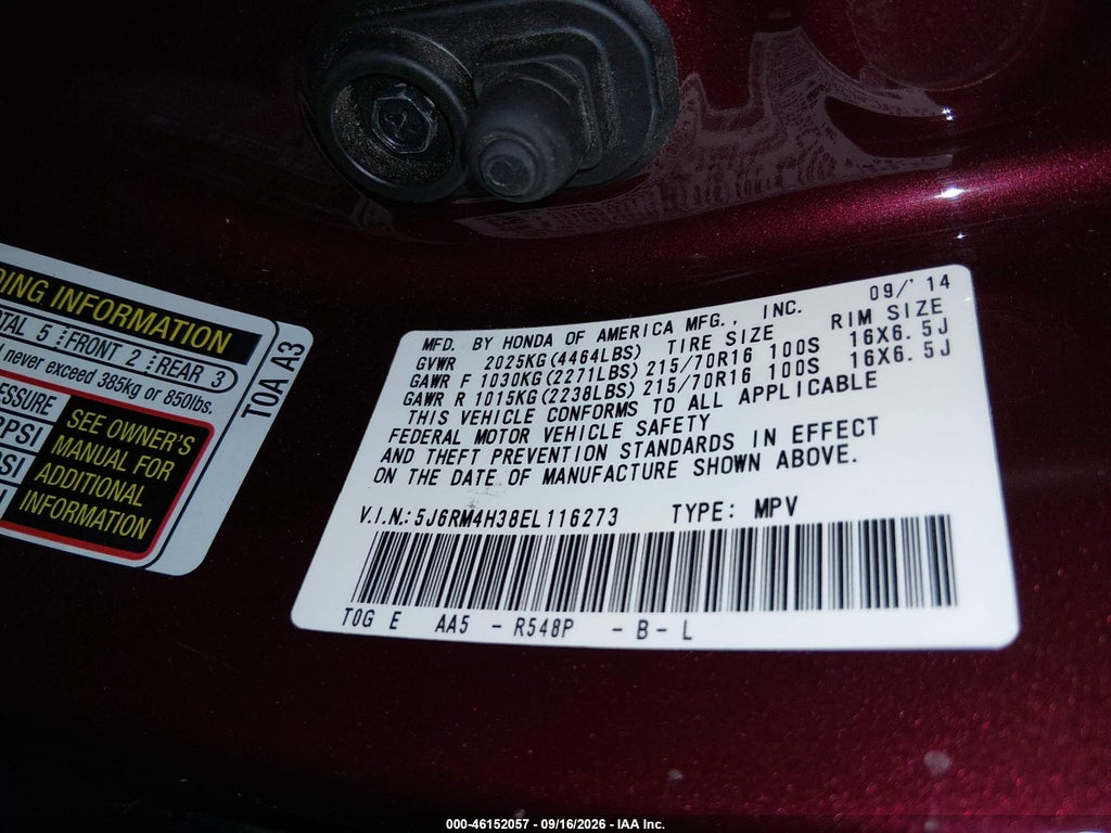 2014 Honda CR-V LX photo 9