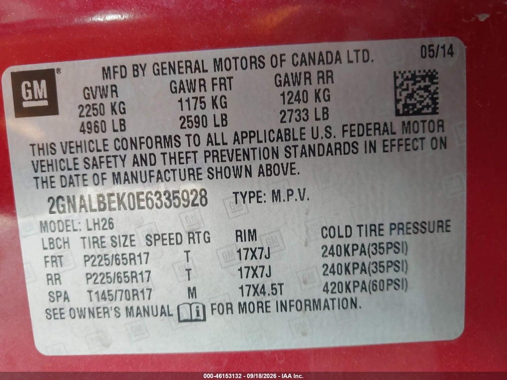 2014 Chevrolet Equinox 1LT photo 9