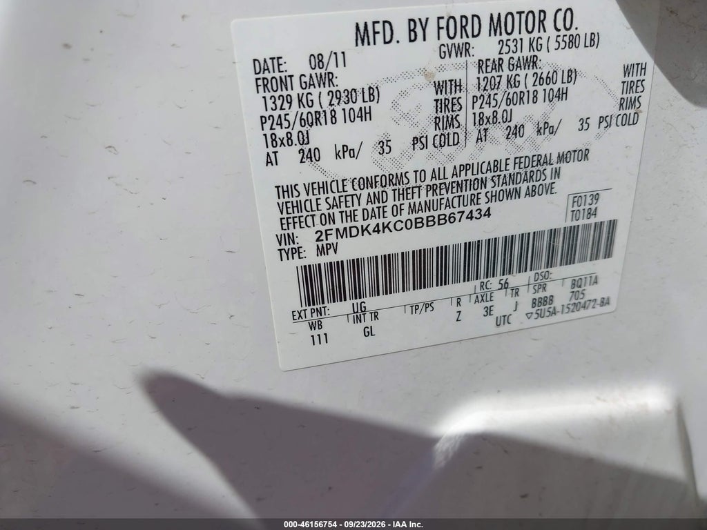 2011 Ford Edge Limited photo 9