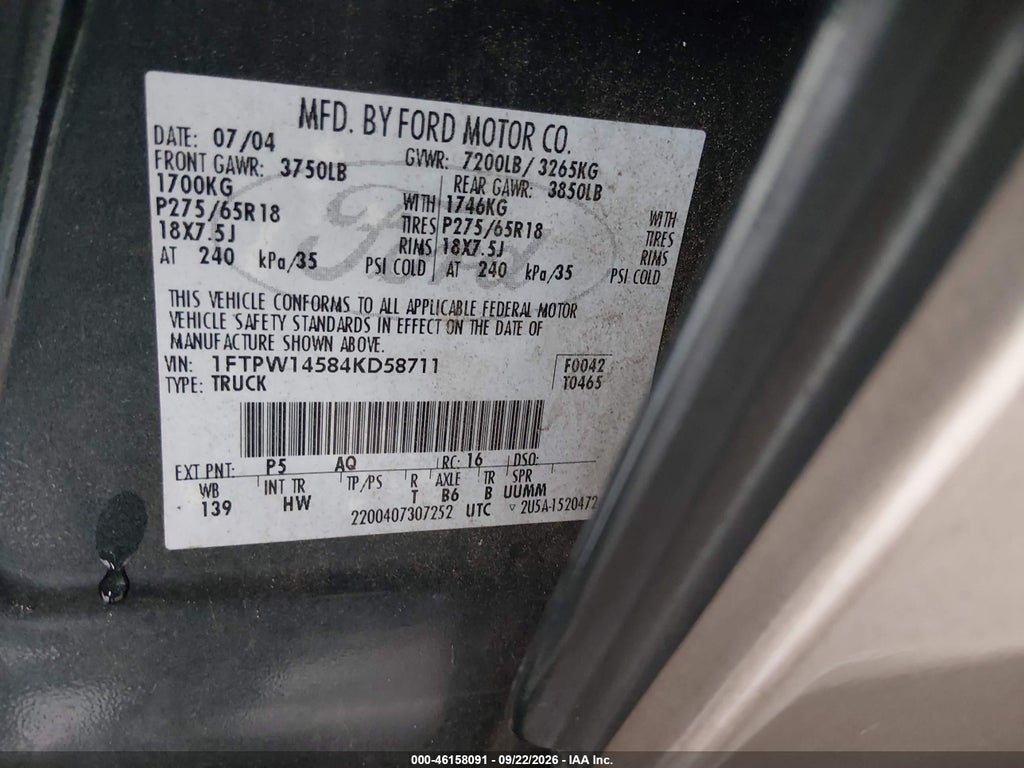 2004 Ford F-150 FX4/Lariat/XLT photo 9