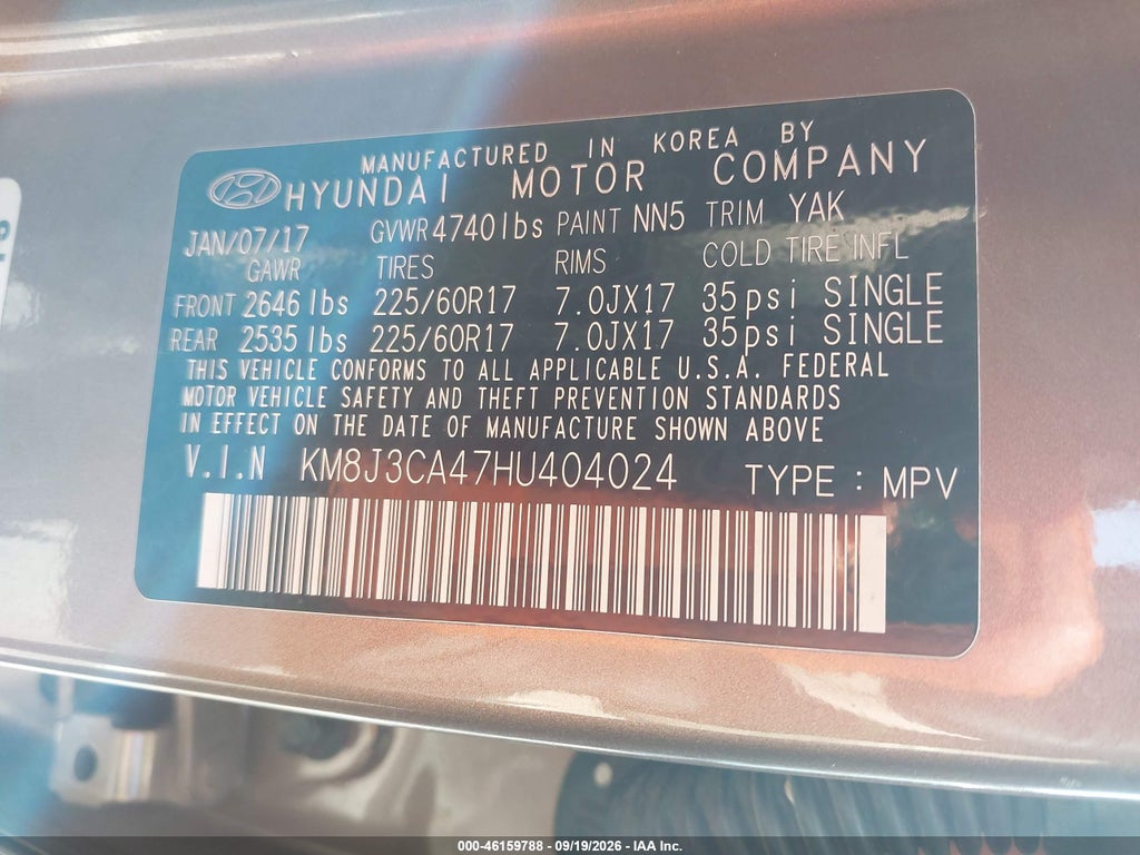 2017 Hyundai Tucson SE Plus photo 9