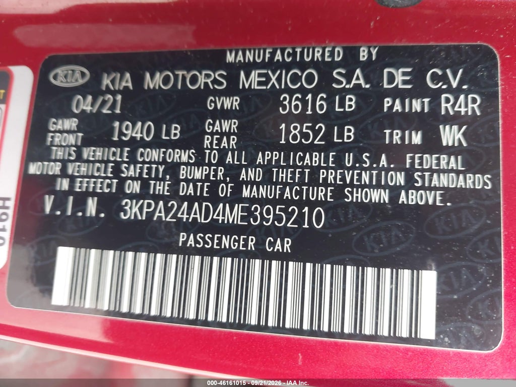 2021 Kia RIO S photo 9