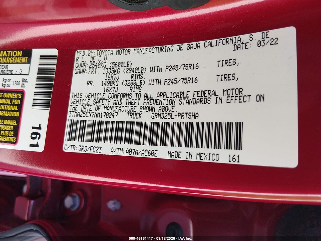 2022 Toyota Tacoma SR5 V6 photo 9