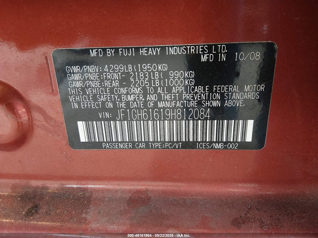 2009 Subaru Impreza 2.5I photo 9