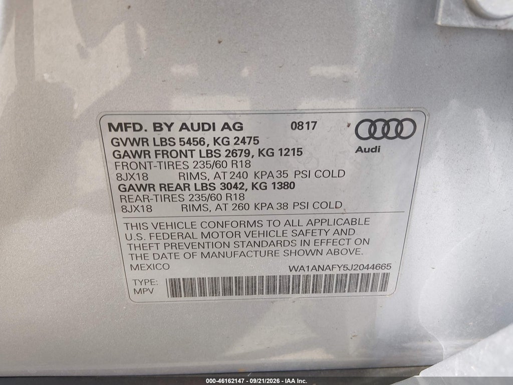 2018 Audi Q5 2.0T Premium/2.0T Tech Premium photo 9