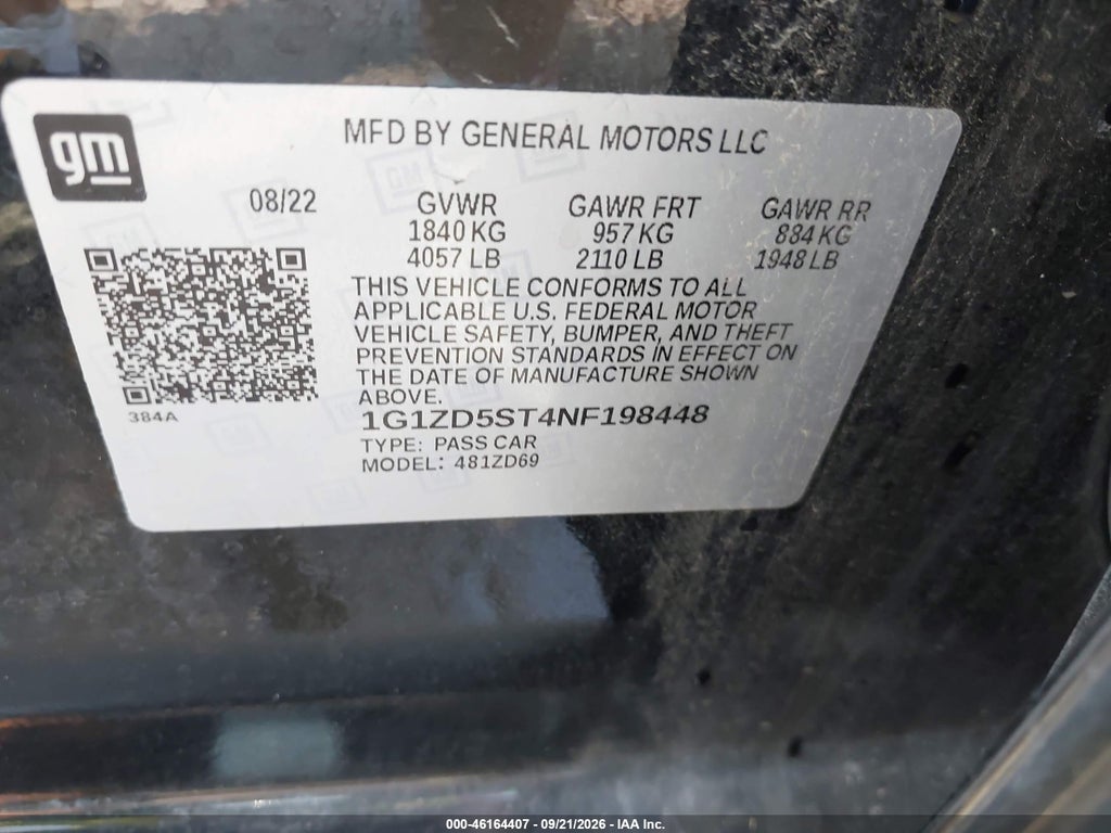 2022 Chevrolet Malibu FWD LT photo 9
