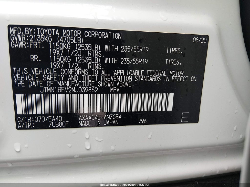 2021 Toyota RAV4 Limited photo 9