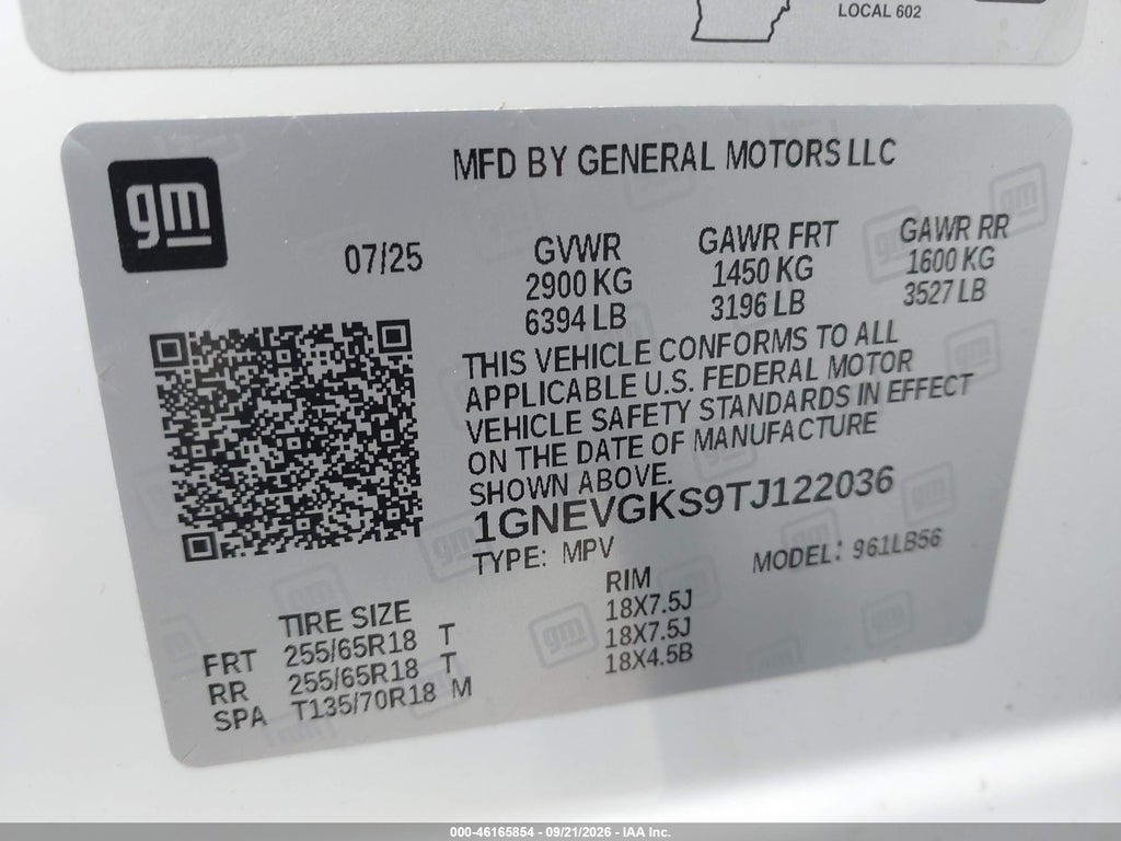 2026 Chevrolet Traverse AWD LT photo 9