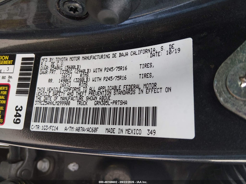 2020 Toyota Tacoma SR5 V6 photo 9