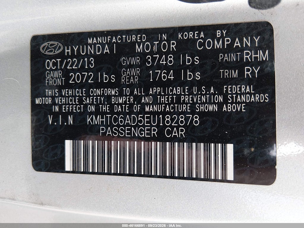2014 Hyundai Veloster Base W/Black photo 9