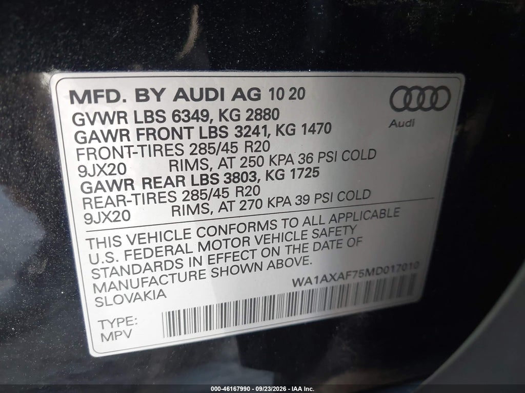 2021 Audi Q7 Premium photo 9