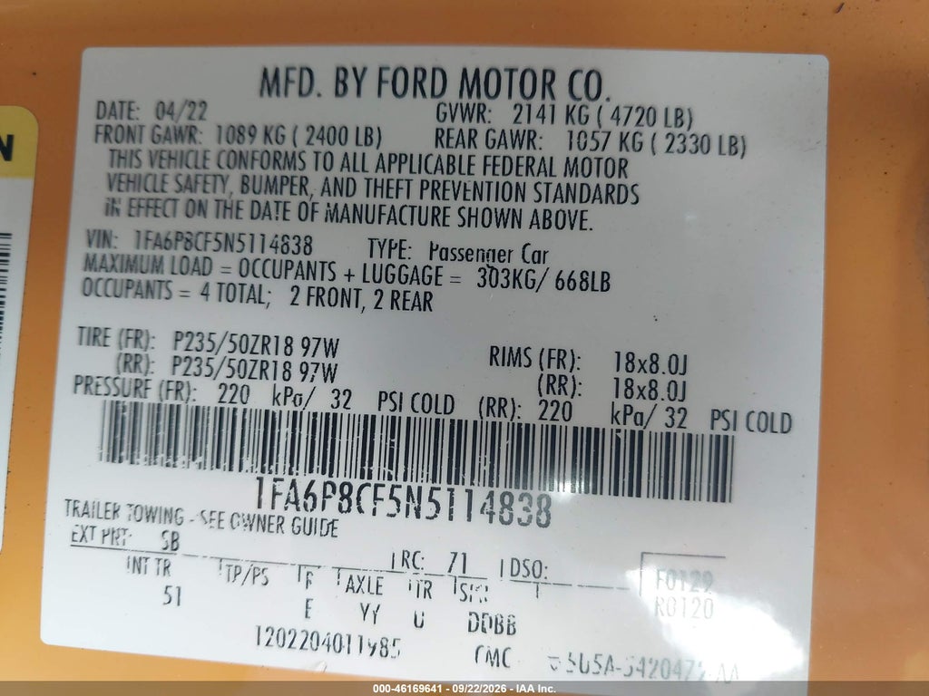 2022 Ford Mustang GT Premium photo 9