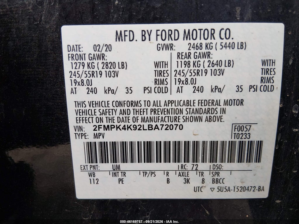 2020 Ford Edge Titanium photo 9