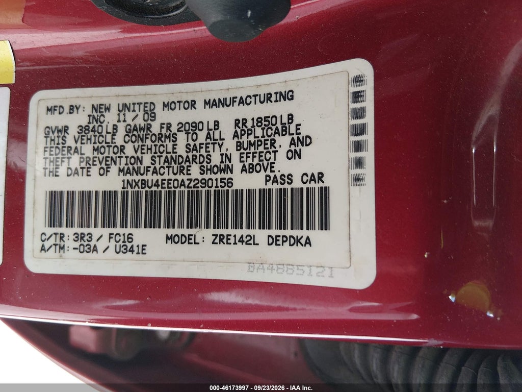2010 Toyota Corolla LE photo 9