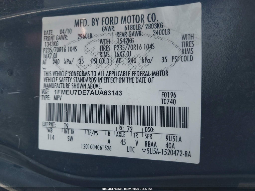 2010 Ford Explorer XLT photo 9