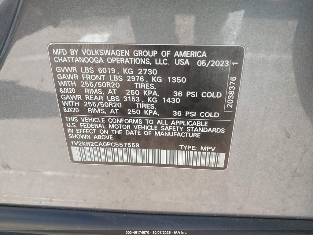 2023 Volkswagen Atlas 3.6L V6 SE W/Technology photo 9