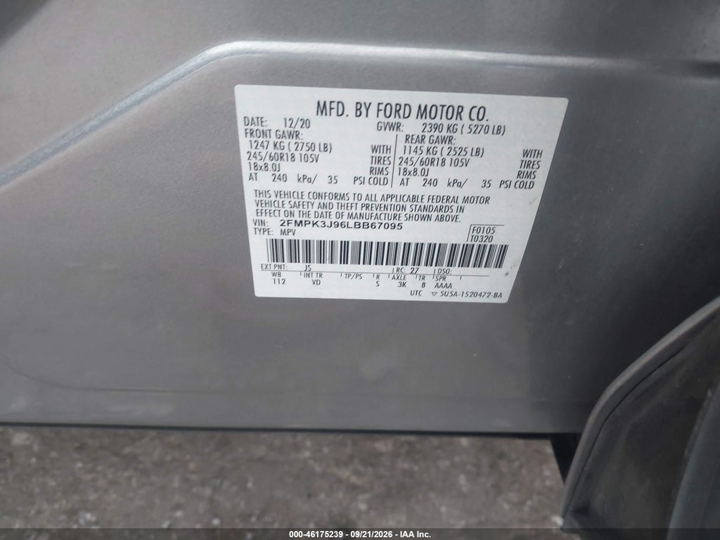 2020 Ford Edge SEL photo 9