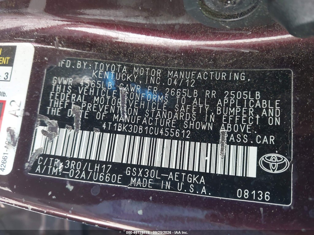 2012 Toyota Avalon photo 9