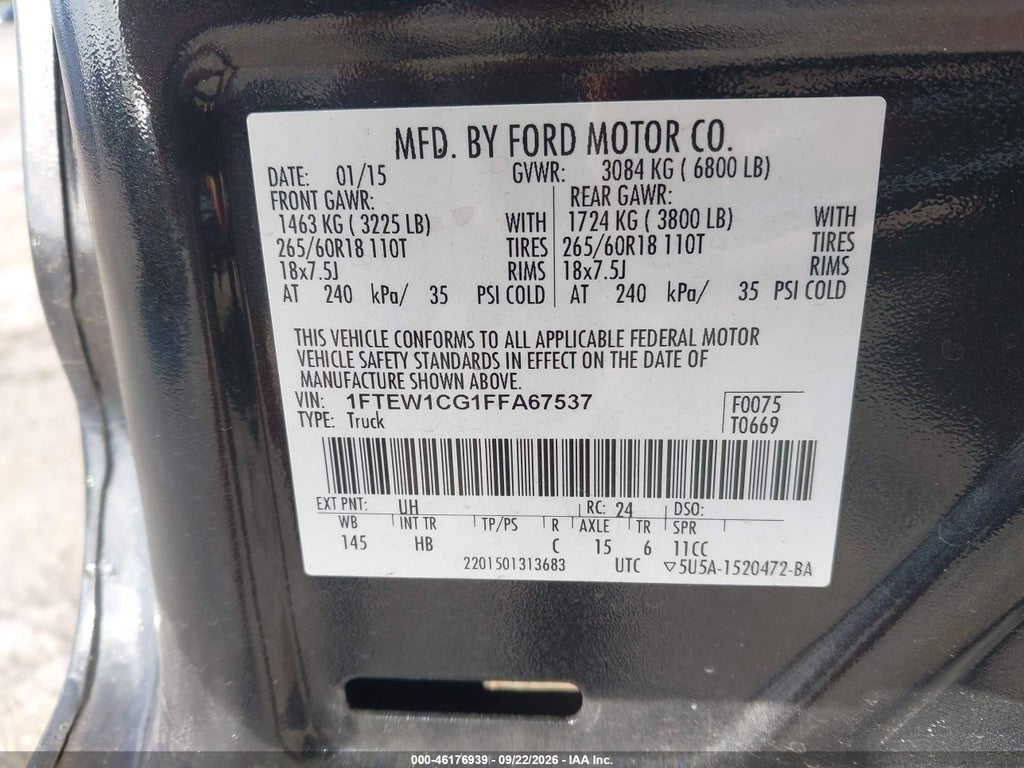 2015 Ford F-150 Lariat photo 9