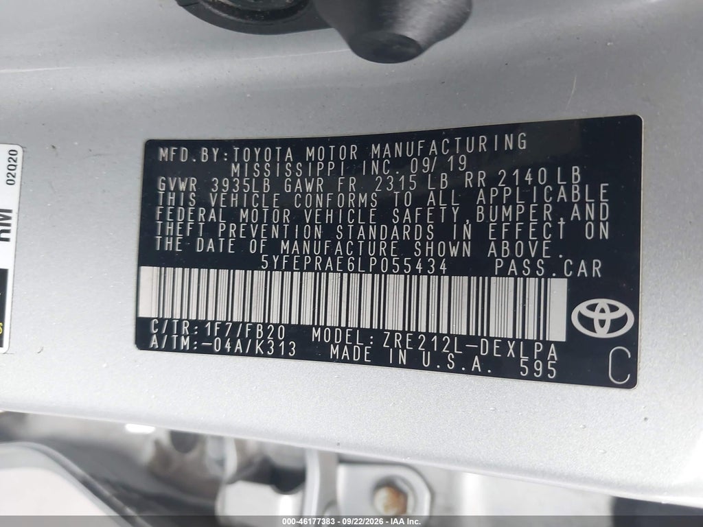 2020 Toyota Corolla LE photo 9