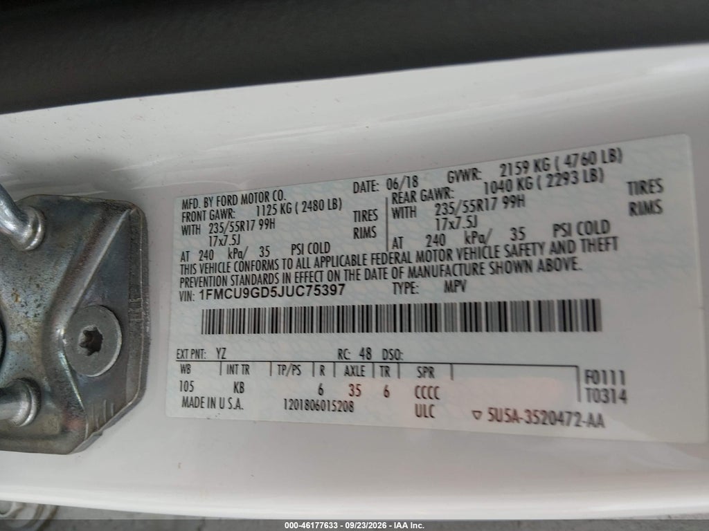 2018 Ford Escape SE photo 9