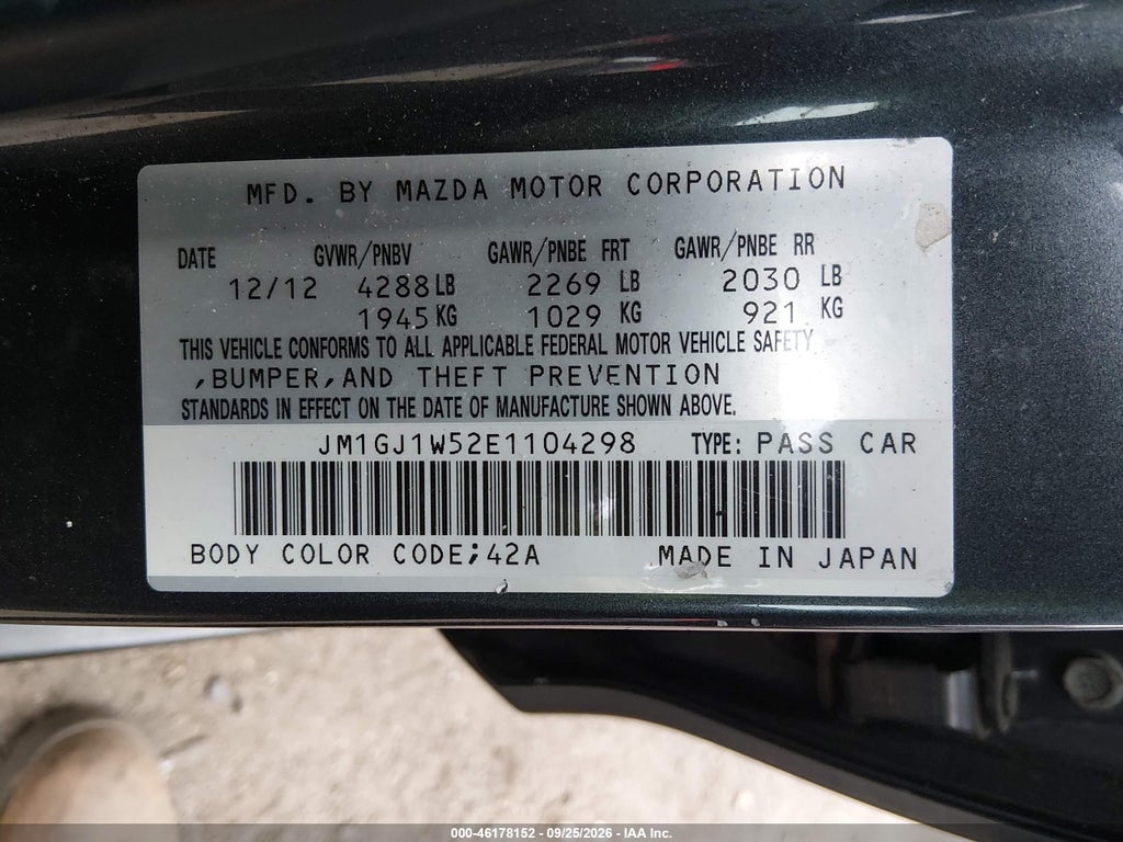 2014 Mazda MAZDA6 I Grand Touring photo 9