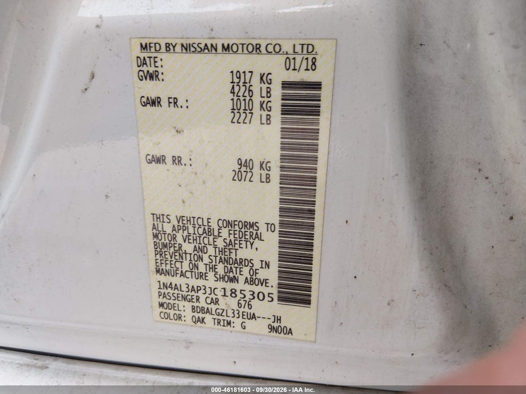 2018 Nissan Altima 2.5 S photo 9