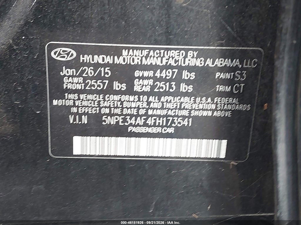 2015 Hyundai Sonata Sport photo 9