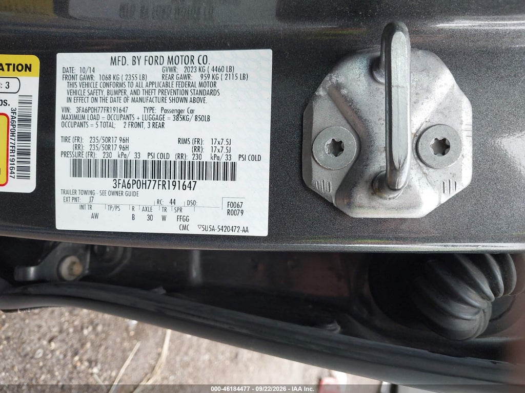 2015 Ford Fusion SE photo 9