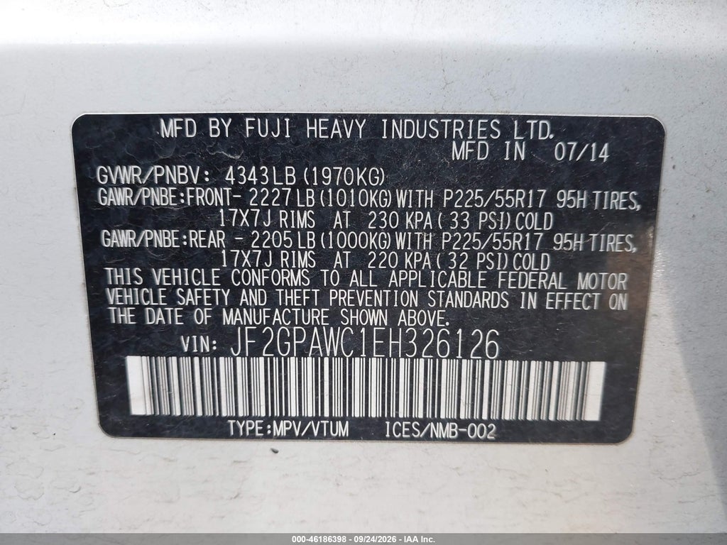 2014 Subaru XV Crosstrek 2.0I Premium photo 9