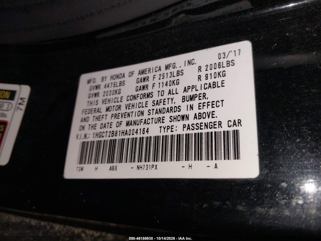 2017 Honda Accord EX-L V6 photo 9