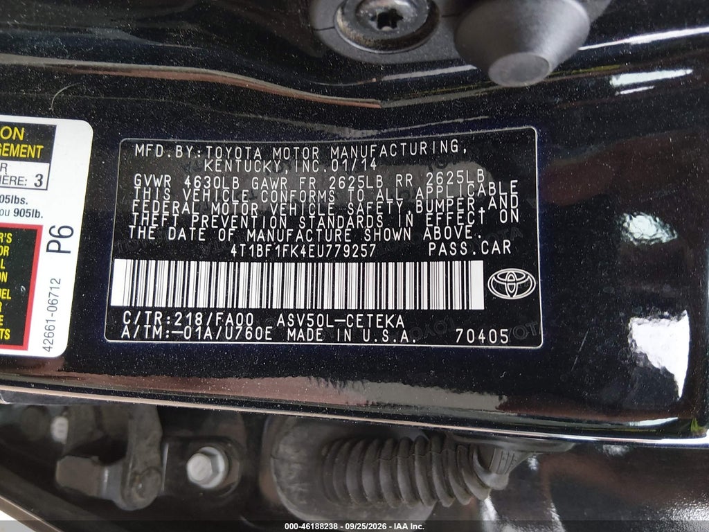 2014 Toyota Camry L photo 9