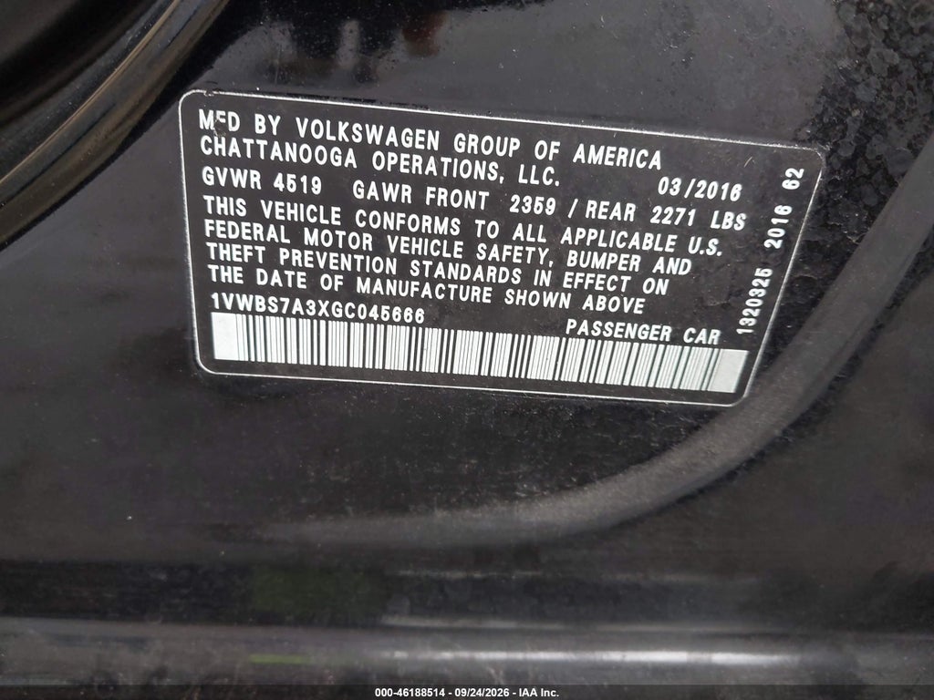 2016 Volkswagen Passat 1.8T SE photo 9