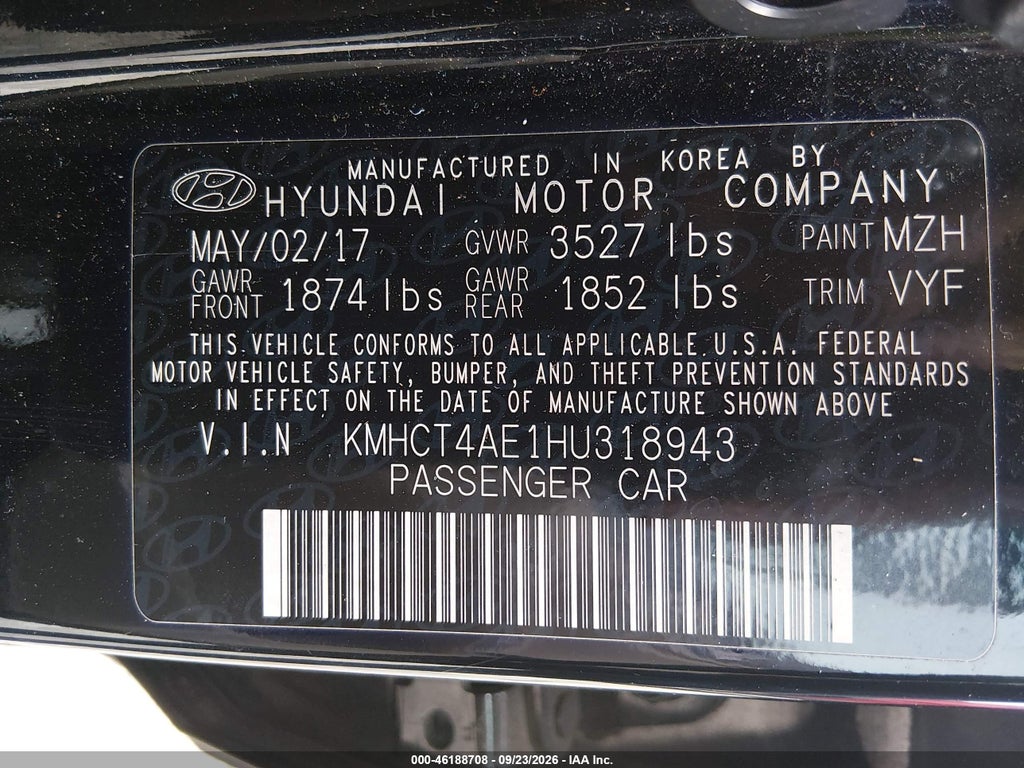 2017 Hyundai Accent Value Edition photo 9