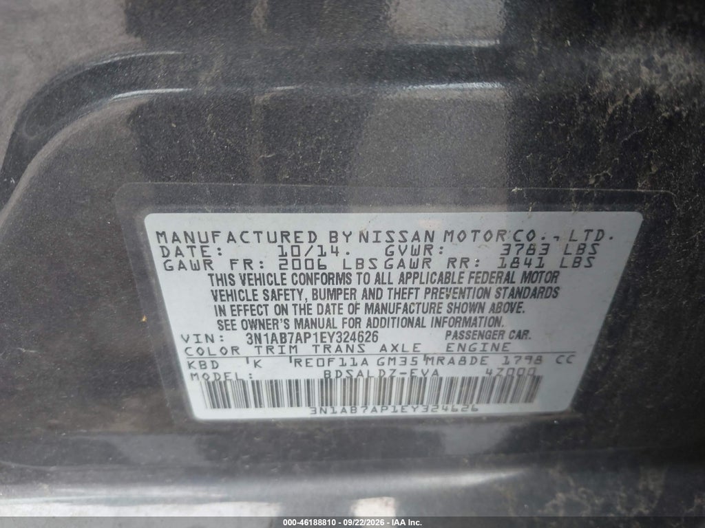 2014 Nissan Sentra SV photo 9
