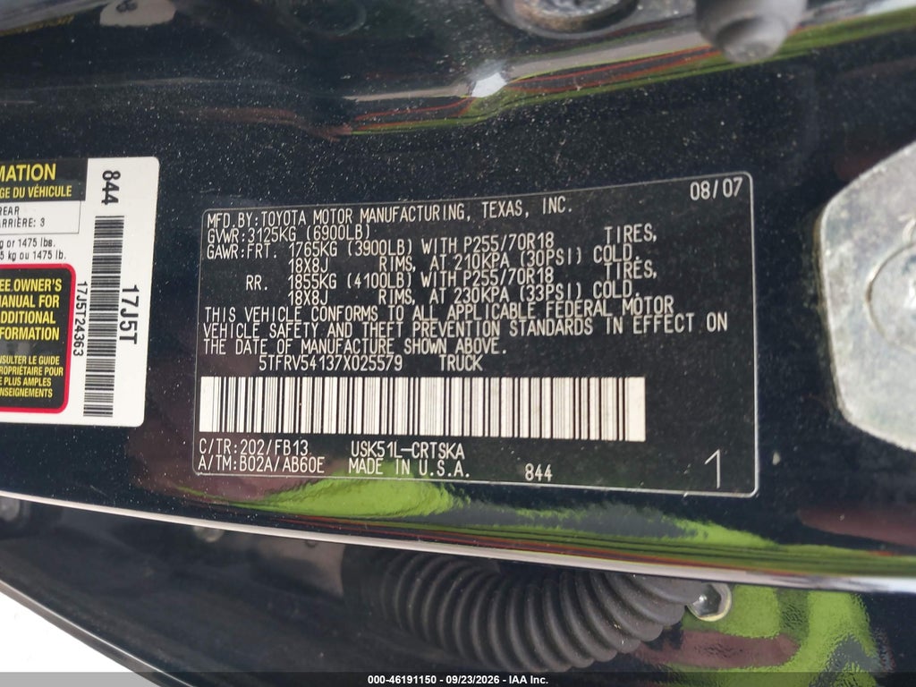 2007 Toyota Tundra SR5 V8 photo 9