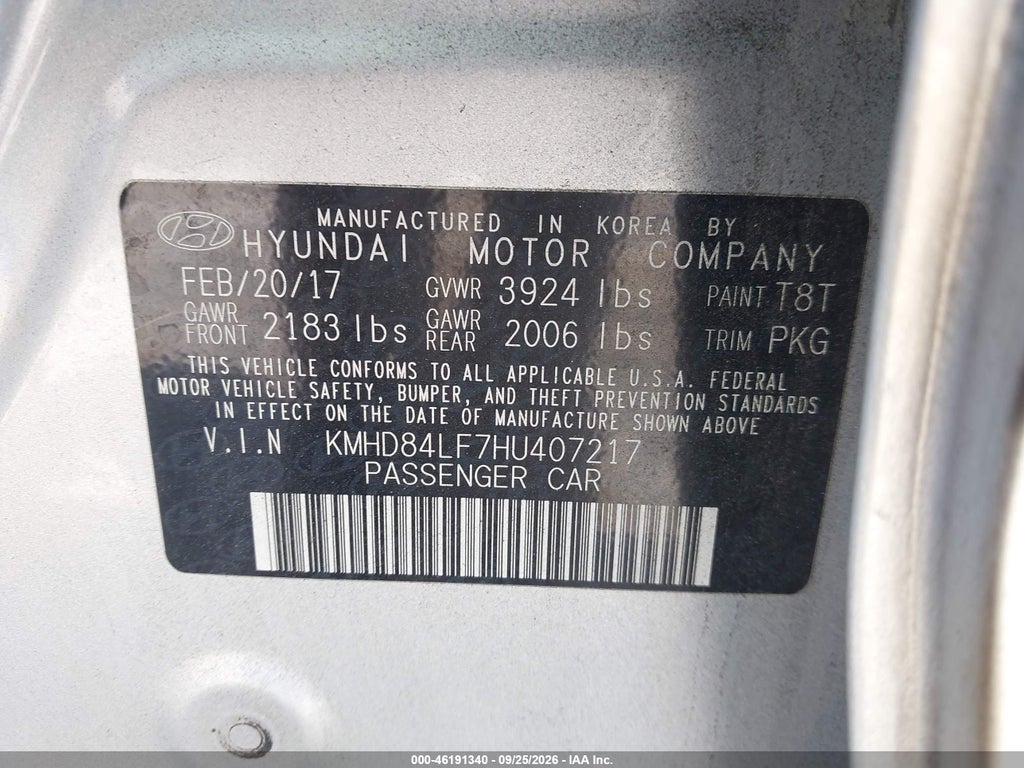 2017 Hyundai Elantra SE photo 9