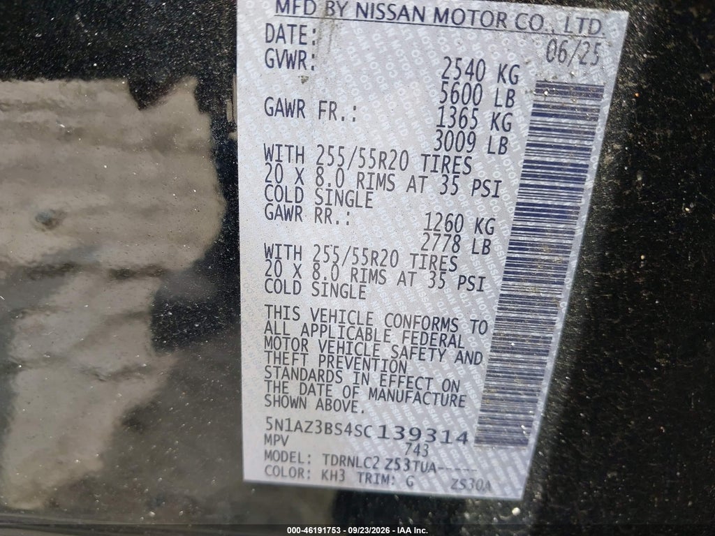 2025 Nissan Murano SV photo 9