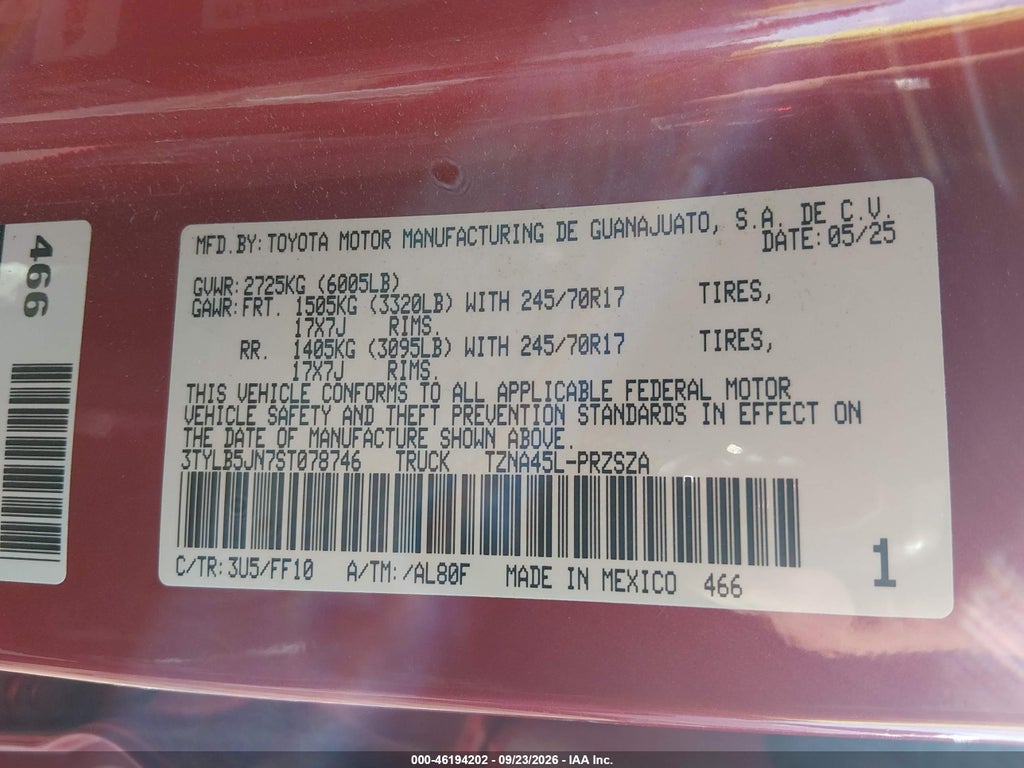 2025 Toyota Tacoma SR5 photo 9