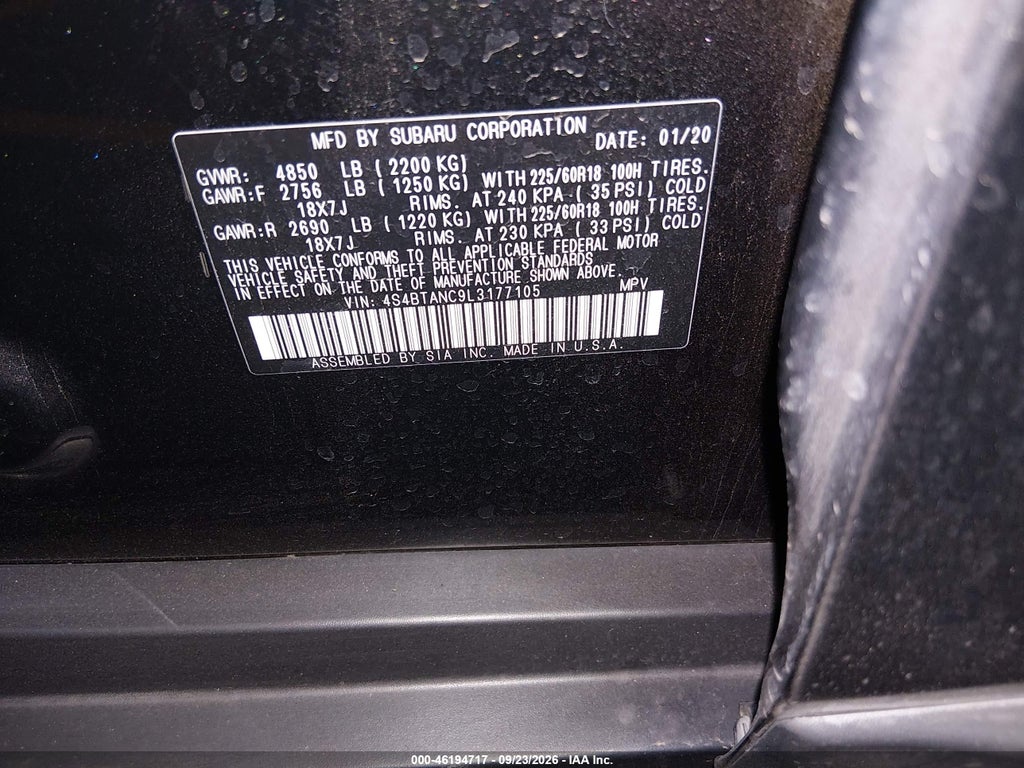 2020 Subaru Outback Limited photo 9