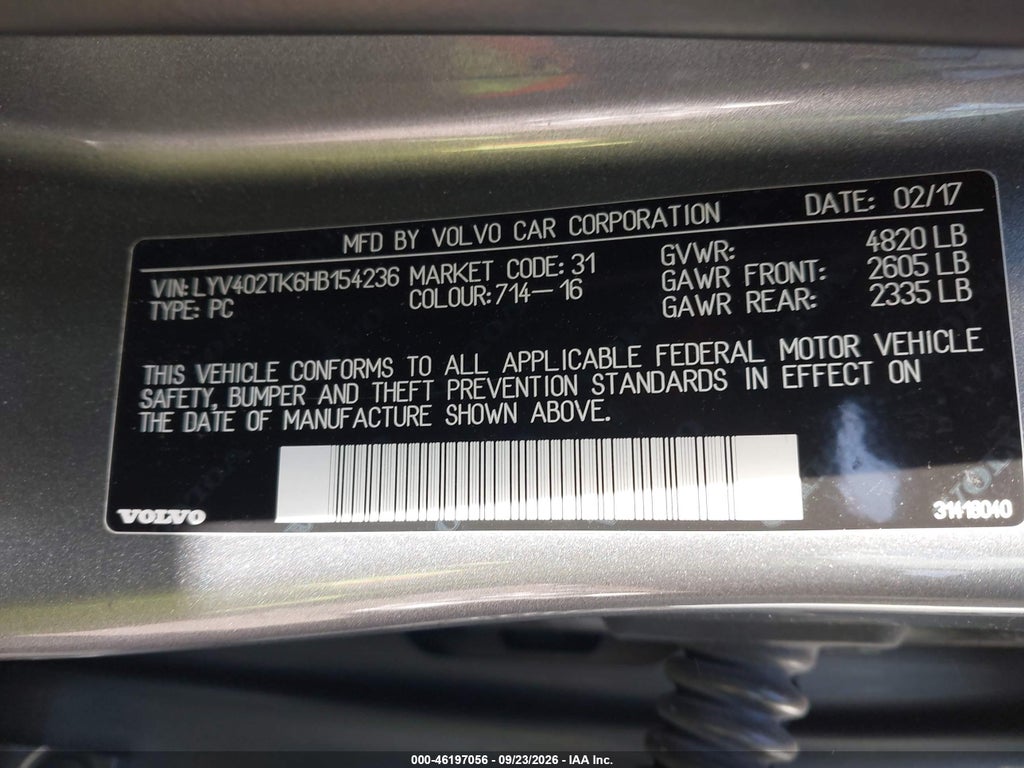 2017 Volvo S60 Inscription T5 photo 9