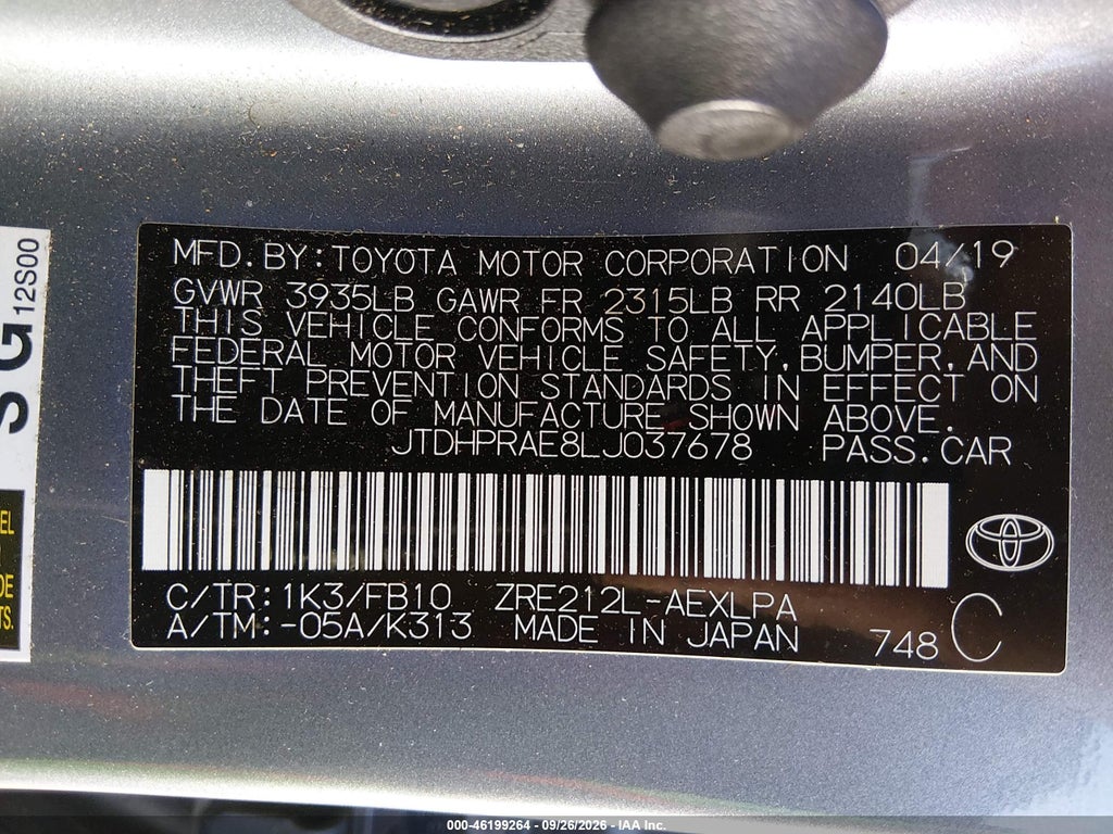 2020 Toyota Corolla LE photo 9