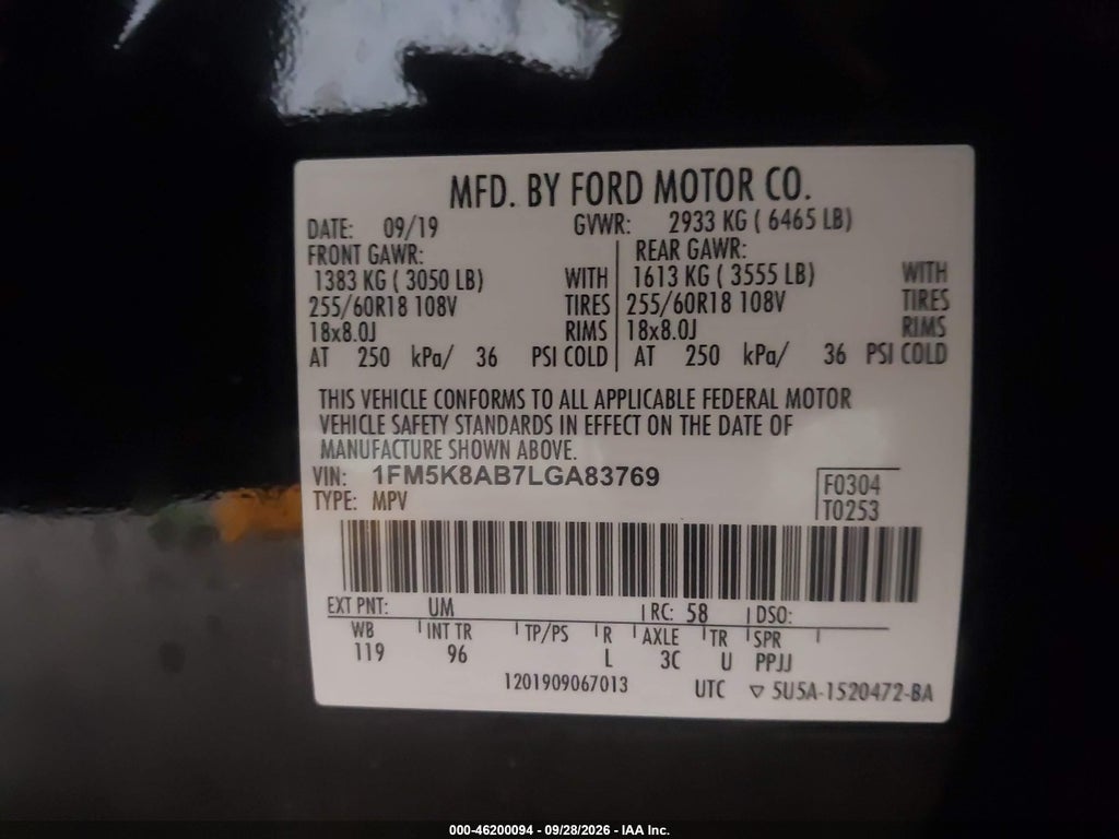 2020 Ford Police Interceptor Utility photo 9