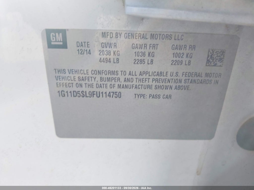 2015 Chevrolet Malibu 2LT photo 9