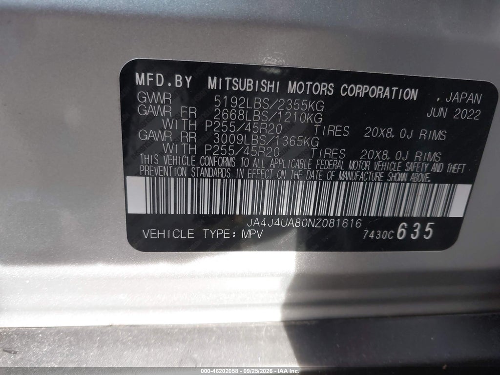 2022 Mitsubishi Outlander Black Edition S-AWC/SE 2.5 S-AWC/SE Launch Edition S-AWC photo 9